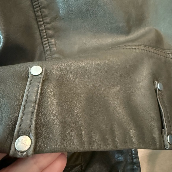 Mango Women's  Leather Jacket - Picture 11 of 13